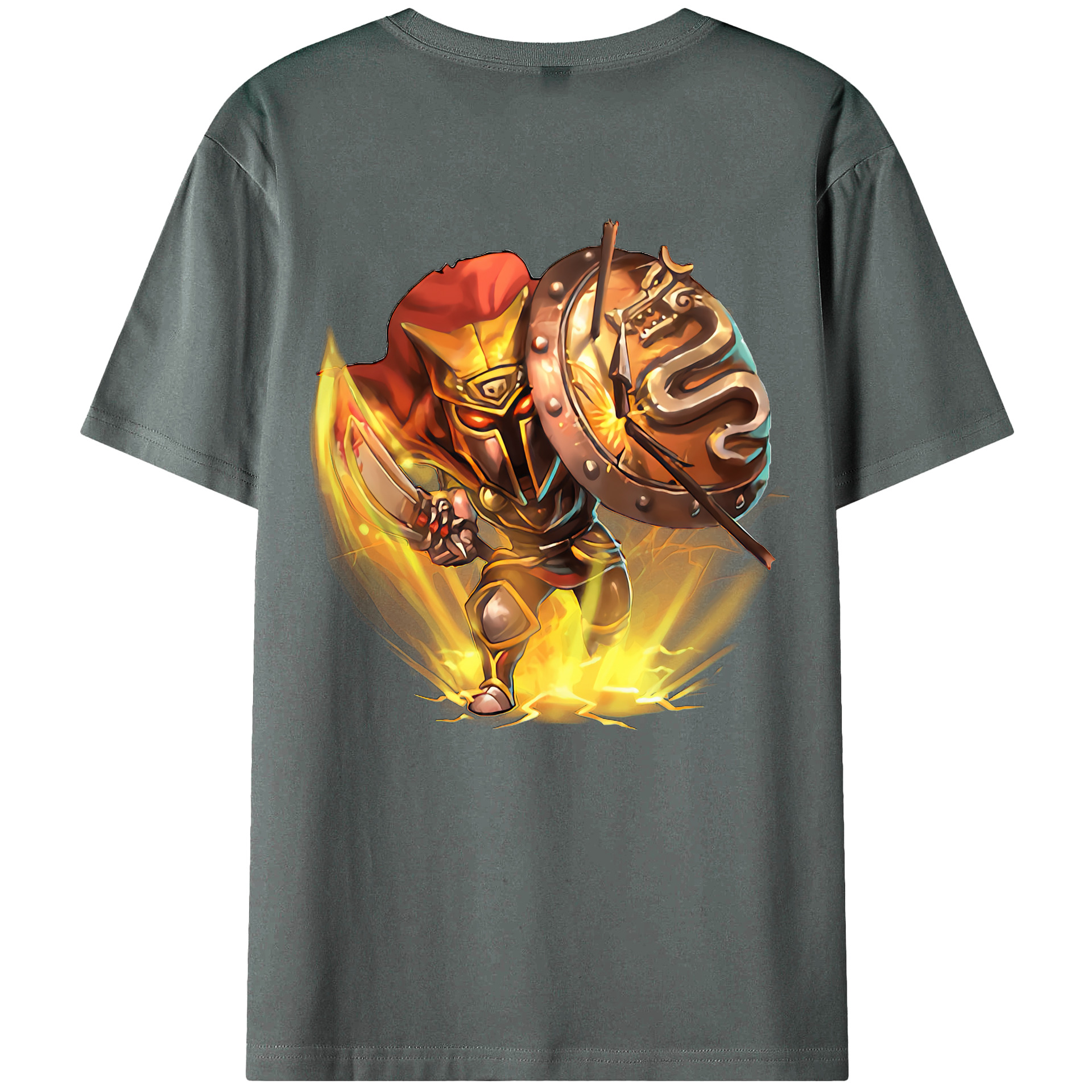（画像用） リーグ・オブ・レジェンド League of Legends LOL 綿100％ メンズ半袖Tシャツ（バックプリント） 通気性
